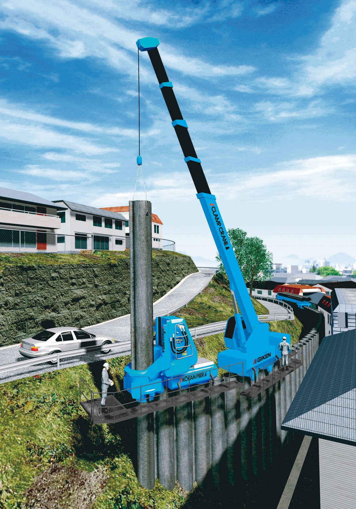 鋼管矢板圧入工法 ｜ 株式会社﨑山組 SAKIYAMA GUMI Co.